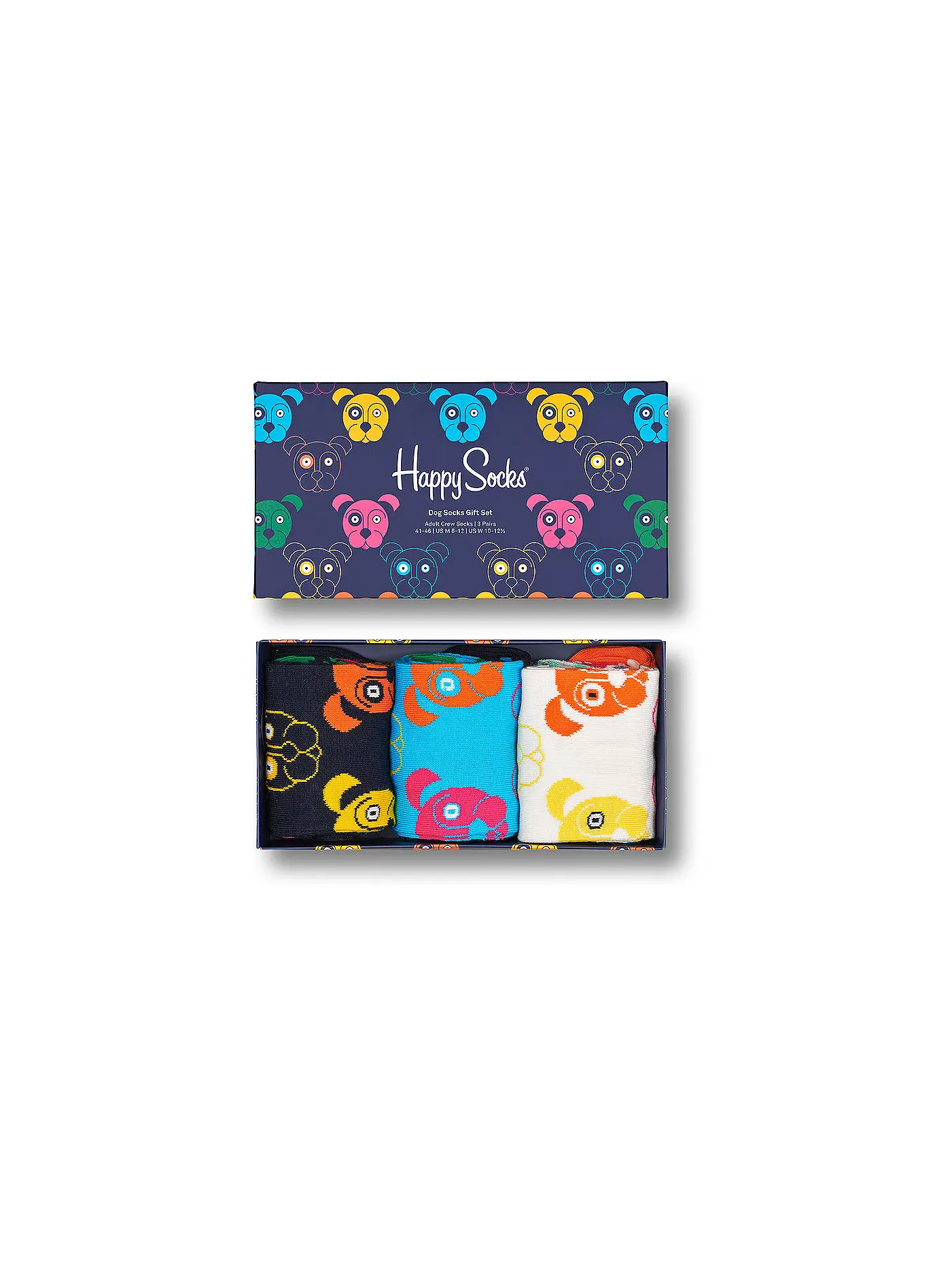 HAPPY SOCKS | Damen Geschenkbox Socken MIXED DOGS 3-er Pkg. 36-40 bunt | 
